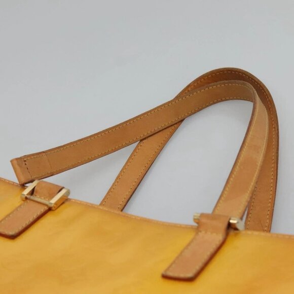 LOUIS VUITTON Monogram Vernis Columbus Tote Bag Lime Yellow M91047 Auth th5893 - Picture 8 of 16